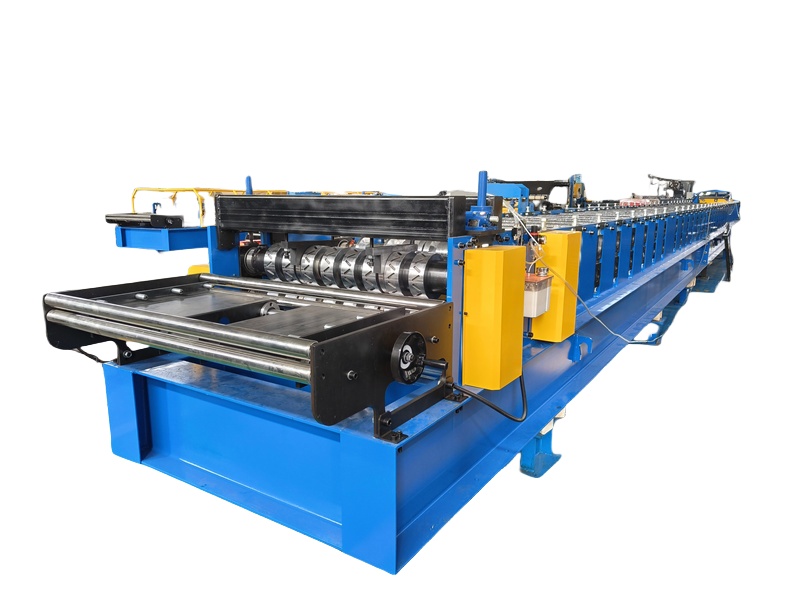 Floor Structure Hi-Bond 55 HB55 Metal Steel Deck Making Machine Roll Forming Machine For Algeria Mar
